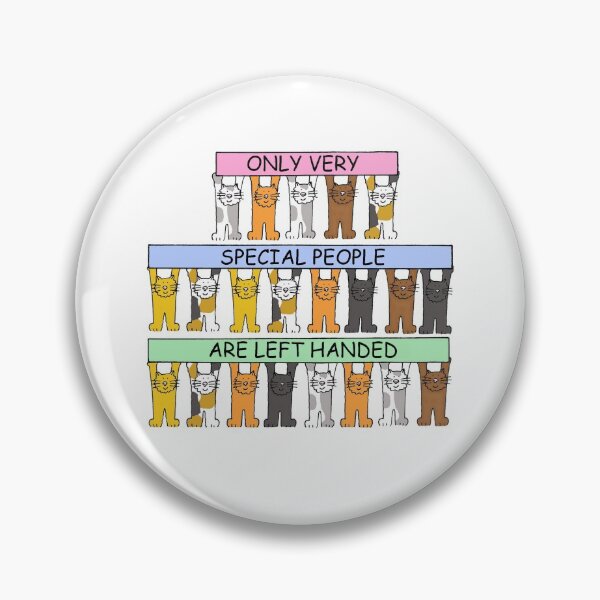 Item preview, Left Hander's Day August 13th Cartoon Cats Holding Up Banners designed and sold by KateTaylor.
