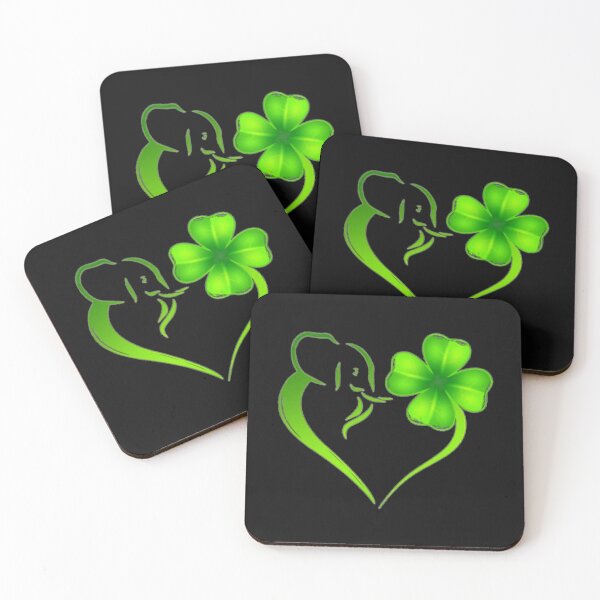 Item preview, Elephant Clover Heart Shamrock St. Patrick Day designed and sold by SeanDoke.