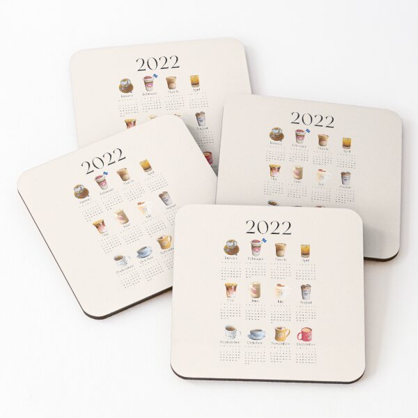 Item preview, 2022 Aesthetic Calendar for Coffee Lovers designed and sold by SerenaChoe.