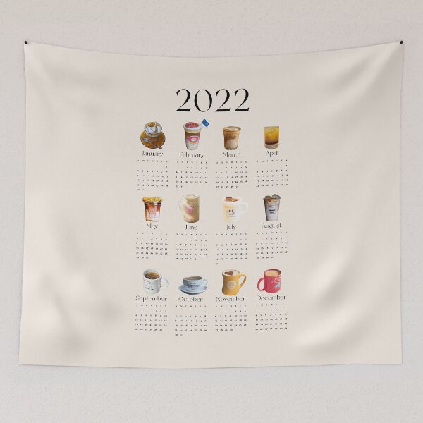 Item preview, 2022 Aesthetic Calendar for Coffee Lovers designed and sold by SerenaChoe.