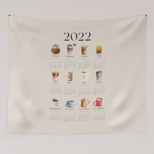 Item preview, 2022 Aesthetic Calendar for Coffee Lovers designed and sold by SerenaChoe.