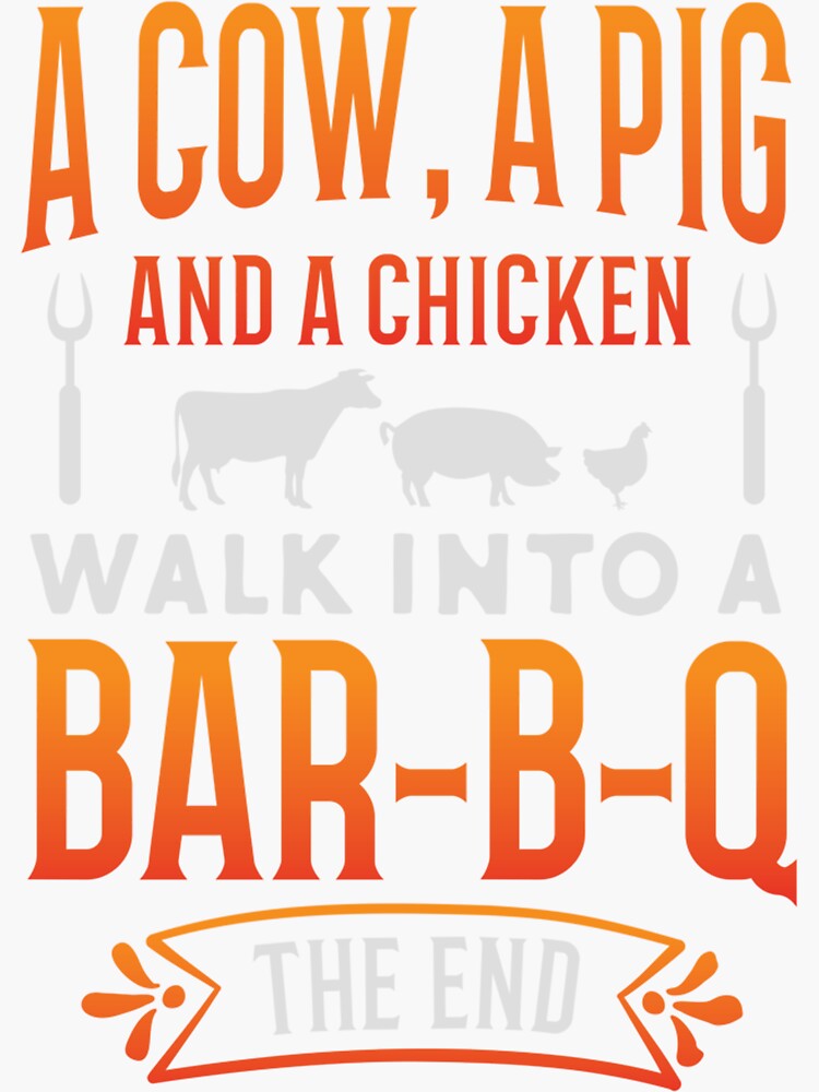 "Barbecue BBQ Joke Gift For Grill Master Chef" Sticker by