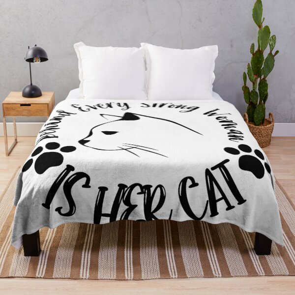 Item preview, Behind Every Strong Woman is her cat designed and sold by DsignTByMason.