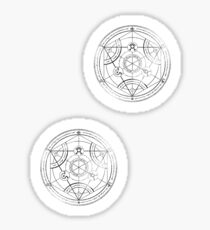 Human transmutation circle - charcoal Sticker