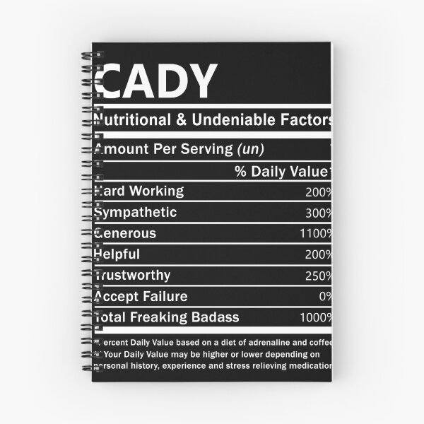 Item preview, Cady Name T Shirt - Cady Nutritional And Undeniable Factors Gift Item Tee designed and sold by artiagasonya.