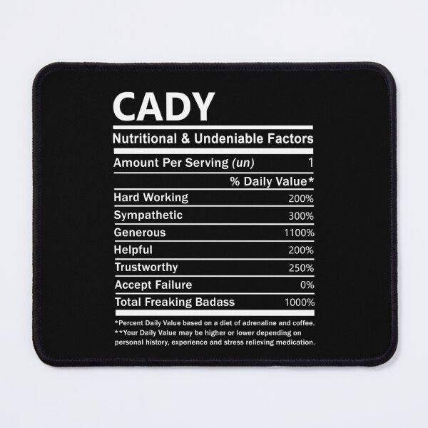Item preview, Cady Name T Shirt - Cady Nutritional And Undeniable Factors Gift Item Tee designed and sold by artiagasonya.