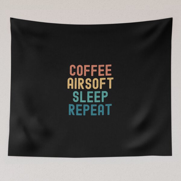 Item preview, Coffee Airsoft Sleep Repeat - Funny Airsoft & Coffee Gift designed and sold by kindxinn.