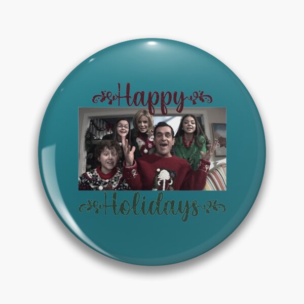 Item preview, Dunphy family from Modern Family Happy Holidays greeting card     designed and sold by RunolfssonBrook.