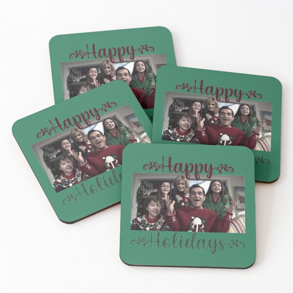 Item preview, Dunphy family from Modern Family Happy Holidays greeting card     designed and sold by RunolfssonBrook.