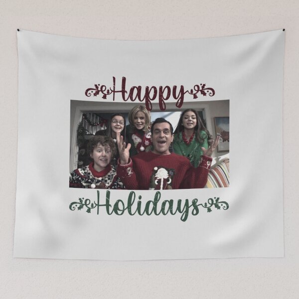 Item preview, Dunphy family from Modern Family Happy Holidays greeting card     designed and sold by RunolfssonBrook.