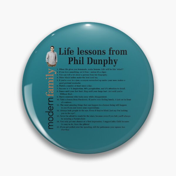 Item preview, Life Lessons From Phil Dunphy Modern Family Films Sitcom Movie Cameron Tucker Alex Dunphy Gift Graph designed and sold by RunolfssonBrook.