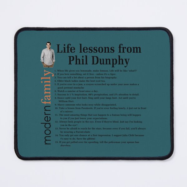 Item preview, Life Lessons From Phil Dunphy Modern Family Films Sitcom Movie Cameron Tucker Alex Dunphy Gift Graph designed and sold by RunolfssonBrook.