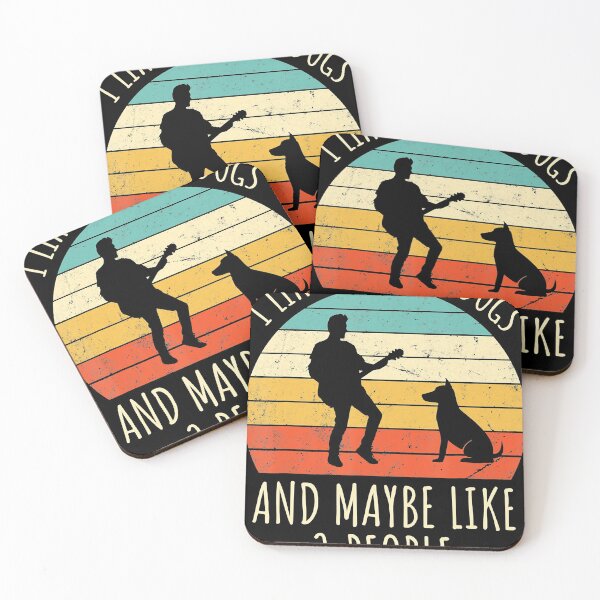 Item preview, I Like Dogs And Guitars And Maybe Like 3 People Retro designed and sold by AaronWeedo.