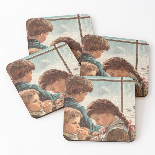 Item preview, Old Christmas picture Hungry Birds 1882 Christmas designed and sold by Lady-Frost.