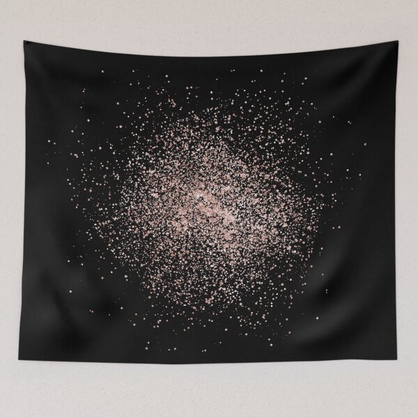 Item preview, Rose Gold Pink & Black Glitter Explosion designed and sold by idovedesign.