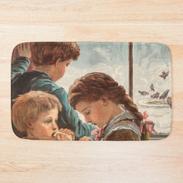Item preview, Old Christmas picture Hungry Birds 1882 Christmas designed and sold by Lady-Frost.