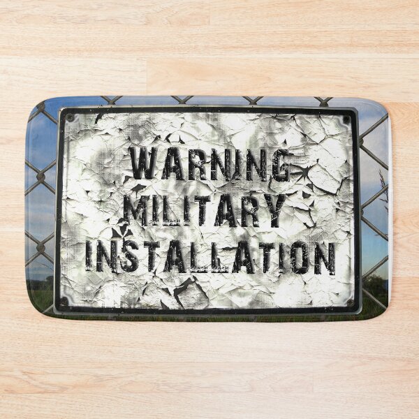Item preview, Dilapidated Military Instalation warning sign designed and sold by Edpod.