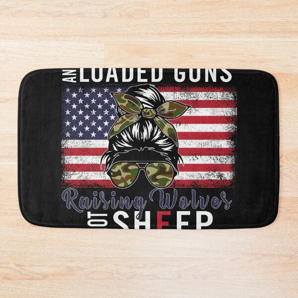 Item preview, Messy Buns And Loaded G-uns Raising Wolves Not Sheep women designed and sold by GregoryHackett.