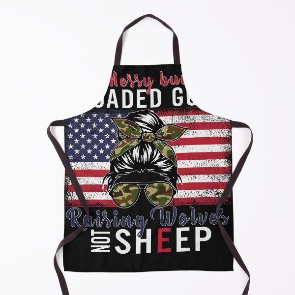 Item preview, Messy Buns And Loaded G-uns Raising Wolves Not Sheep women designed and sold by GregoryHackett.