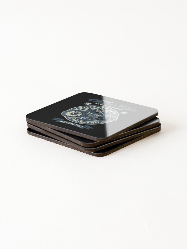 Thumbnail 4 of 5, Coasters (Set of 4), Classic Ride Motorcycle designed and sold by BeeMeCreative.