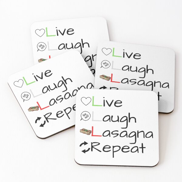 Item preview, Live Laugh Lasagna Funny T-shirt men gift women gift designed and sold by InnovantDesigns.