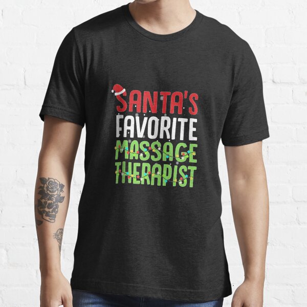Item preview, Funny Santa's Favorite Massage Therapist Christmas Gift Tank Top designed and sold by shop   luisant.