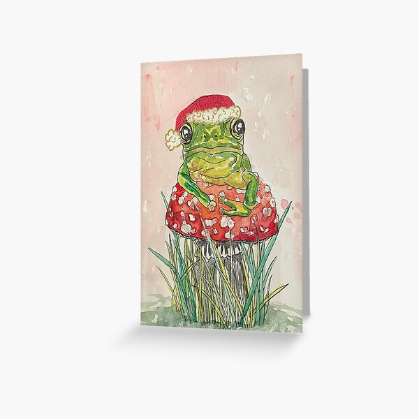 Festive Frog Greeting Card