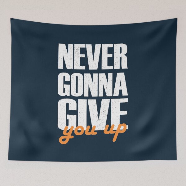 Item preview, Never Gonna Give You Up shirt, Lyrics designed and sold by graphic-genie.