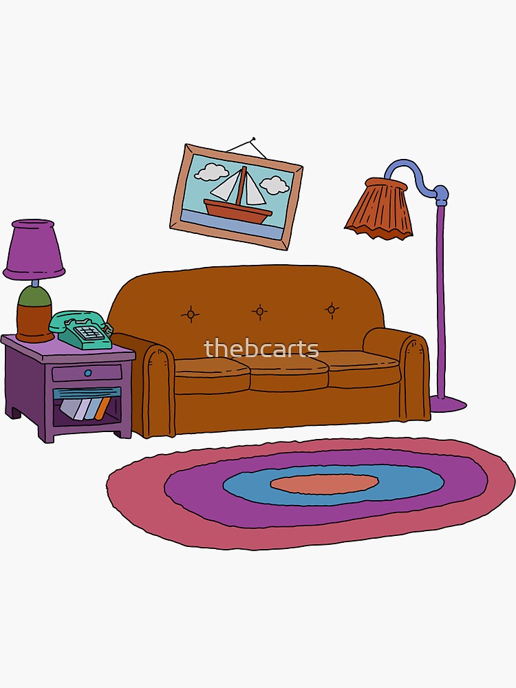 "Couch Gag" Sticker for Sale by thebcarts Redbubble
