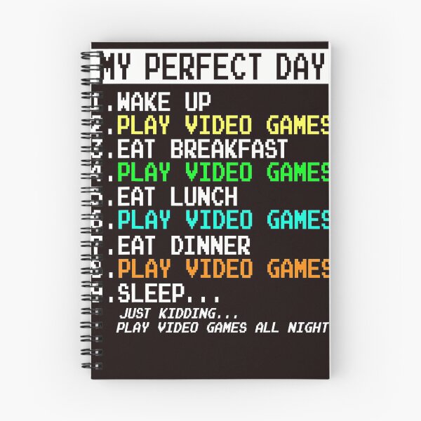 Item preview, My Perfect Day Video Games Funny Vintage Gamer designed and sold by JodyBoling.