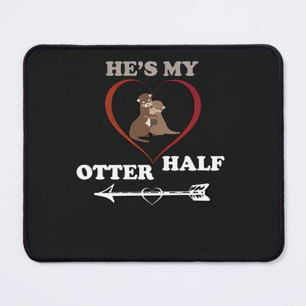Item preview, He's My Otter Half Funny Word Pun Valentines designed and sold by tamdevo1.