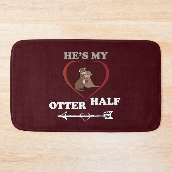 Item preview, He's My Otter Half Funny Word Pun Valentines designed and sold by Cute & Sassy Custom Gifting Boutiques.