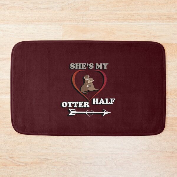 Item preview, Couple Matching She's My Otter Half Funny Word Pun Valentines designed and sold by Cute & Sassy Custom Gifting Boutiques.