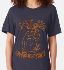Save The Orangutan Homage Slim Fit T-Shirt