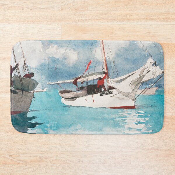 Item preview, Watercolor Painting Fishing Boats, Key West (1903) by Winslow Homer designed and sold by Designedbysm.