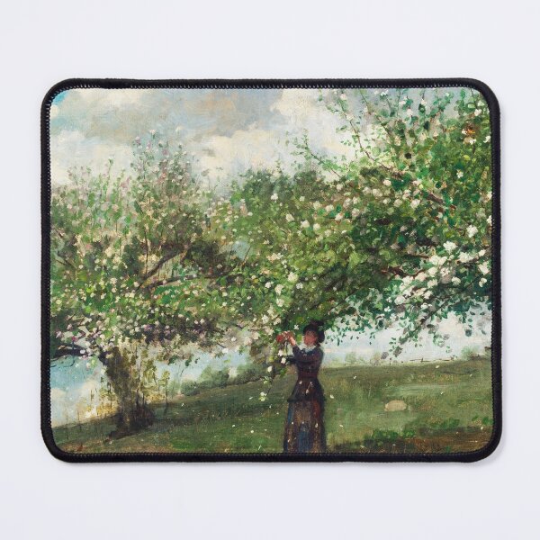 Item preview, Oil Painting Girl Picking Apple Blossoms (1879) by Winslow Homer designed and sold by Designedbysm.