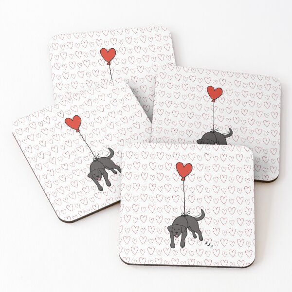 Item preview, Black Labrador Floating in the Air designed and sold by HappyLabradors.