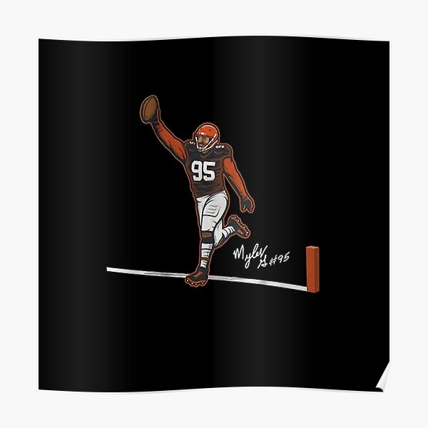 Cleveland Browns Myles Garrett 85 Poster For Fans poster canvas in