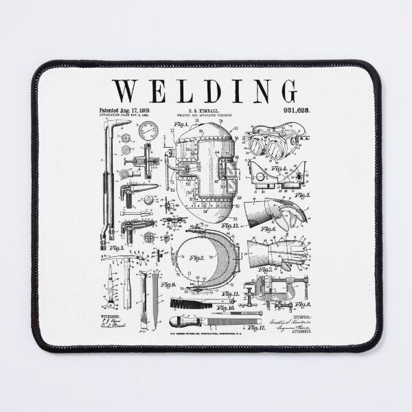 Item preview, Welder Welding Mask Torch And Tools Vintage Patent Print designed and sold by GrandeDuc.