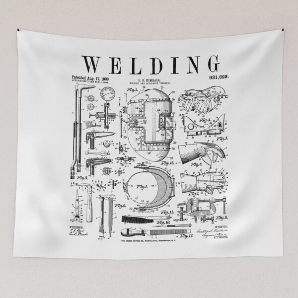 Item preview, Welder Welding Mask Torch And Tools Vintage Patent Print designed and sold by GrandeDuc.