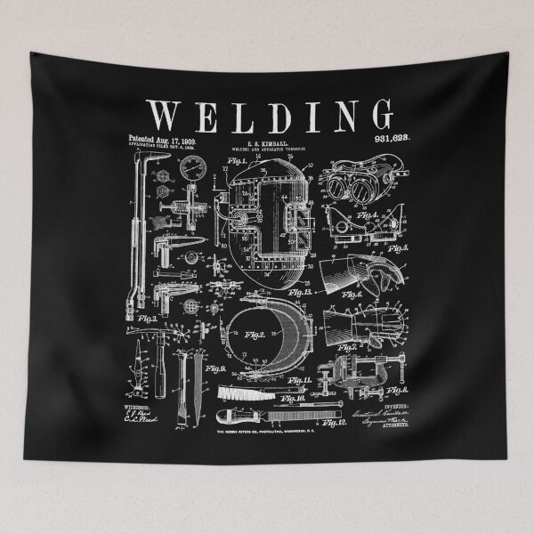 Item preview, Welder Welding Mask Torch And Tools Vintage Patent Print designed and sold by GrandeDuc.