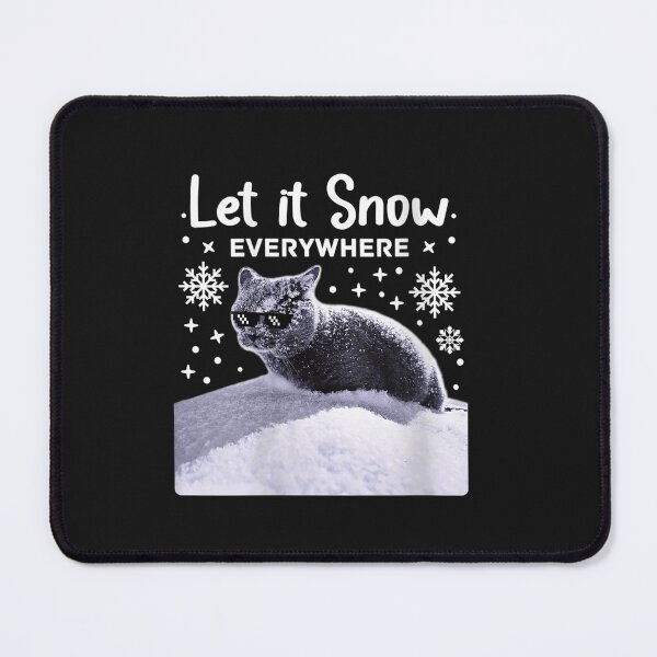 Item preview, Womens Funny Party Cat with Sunglasses - Let it Snow everywhere V-Neck T-Shirt designed and sold by shop luisant.