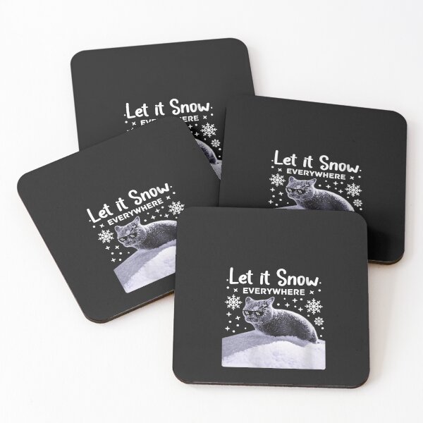Item preview, Womens Funny Party Cat with Sunglasses - Let it Snow everywhere V-Neck T-Shirt designed and sold by shop   luisant.