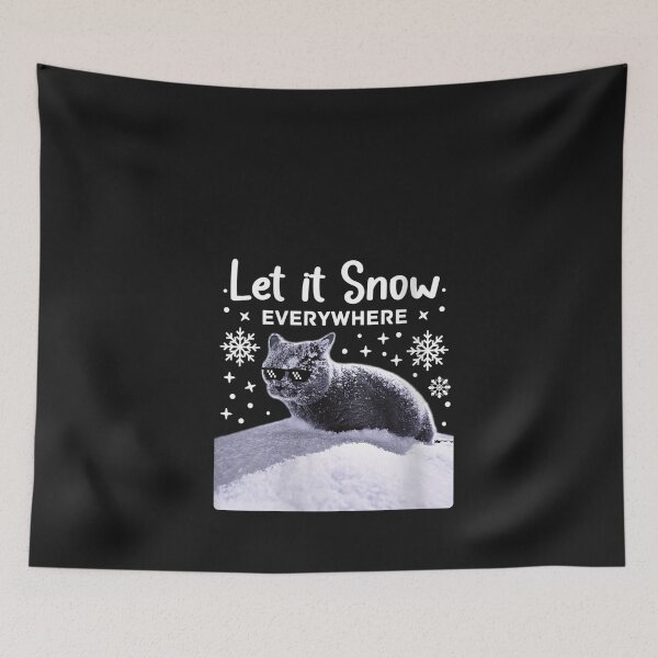 Item preview, Womens Funny Party Cat with Sunglasses - Let it Snow everywhere V-Neck T-Shirt designed and sold by shop   luisant.