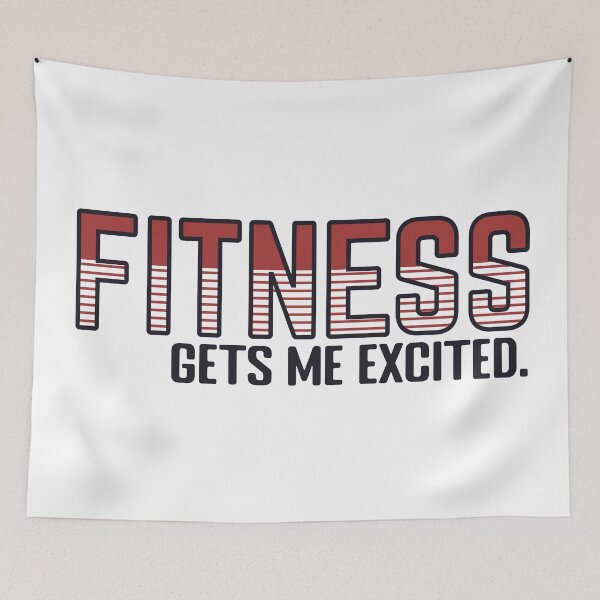 Item preview, Fitness Gets Me Excited - fitness lovers workout design designed and sold by cruzzcreation.