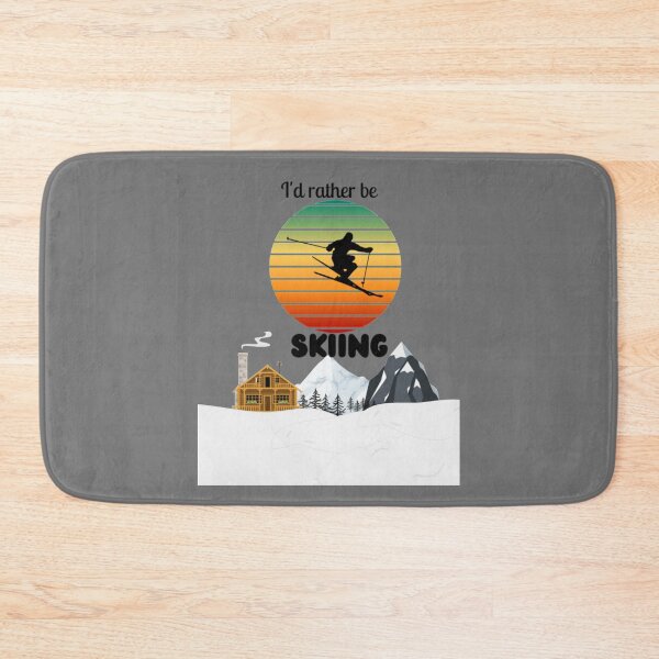 Item preview, I'd Rather Be Skiing Vintage Sunset Ski Design Fun in the Snow designed and sold by BeautifulH.
