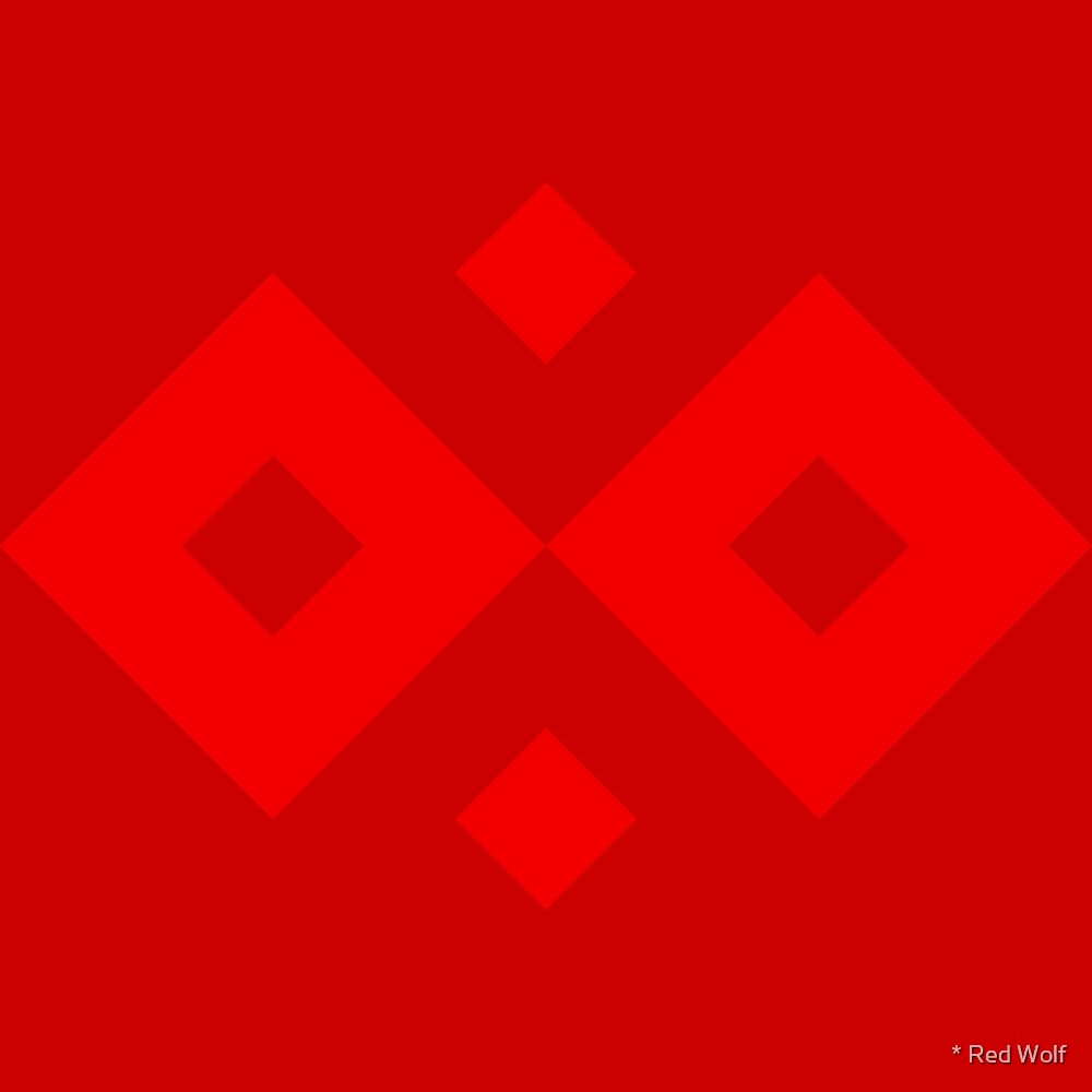 Geometric Pattern: Hollow Diamond: Ruby Light by * Red Wolf