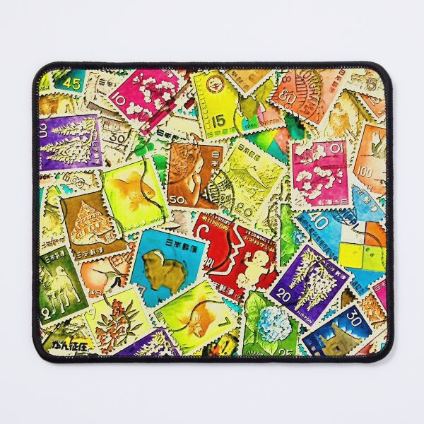 Item preview, Vintage Japanese Stamps designed and sold by Guy Christophe Tixier.