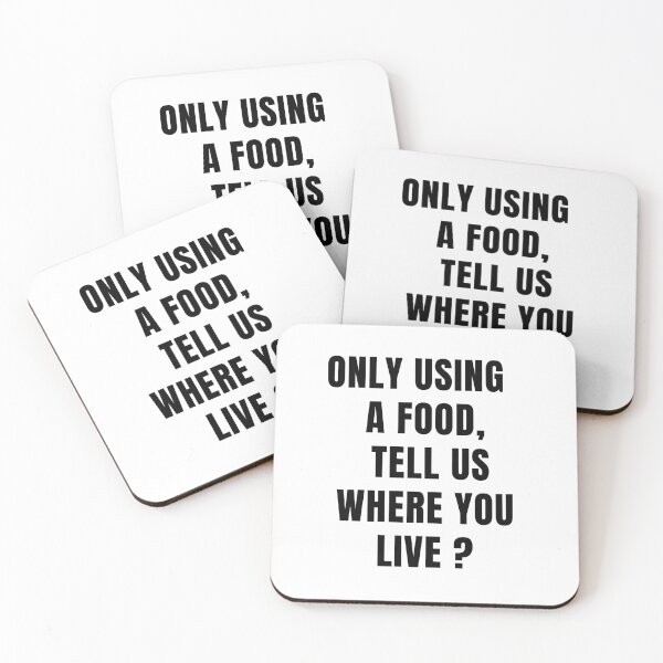 Item preview, Only using a food tell us where you live, fun shirts Thinkables, mind games, food for thoughts., wizard wordsmith   designed and sold by WizardWordSmith.