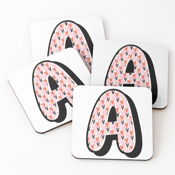 Item preview, Love Pattern A Alphabet Text Design designed and sold by BrightLightArts.
